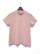 Koszulka T-Shirt Z Półgolfem Bawełniana Różowa Backtee |R. L