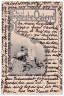 Kura jajka dziewczyna 1900r. SECESJA