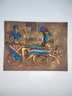 Relief cementowo-gipsowy starożytny Egipt Ramzes II oryginalny unikat (12)