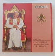 JAN PAWEŁ II - zestaw 5 numizmatów oraz srebrny znaczek Ag. 925