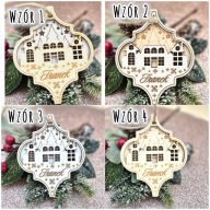 Drewniana Bombka z imieniem 3D na choinkę Bombka z grawerem personalizowana