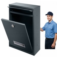 Skrzynka na listy euroskrzynka, wrzutnia Virone szary