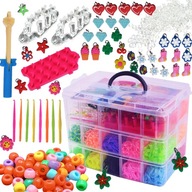 XXXL NA PREZENT DUŻY ZESTAW DIY DO BRANSOLETEK GUMKI DLA DZIECKA MIX KOLOR