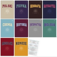 Zestaw Komplet Zeszytów Tematycznych Szkolnych A5 60 Kartek 10 Sztuk