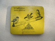 Przedwojenne KREDKI WOSKOWE W METALOWYM PUDEŁECZKU