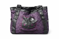 Torebka Hello Kitty Y2K Goth Punk Shopper Czaszka Fiolet Duża Sanrio Style