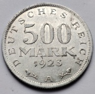 Niemcy 500 marek 1923 r. śr. 27,1 mm
