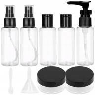 BUTELKI PODRÓŻNE DO SAMOLOTU POJEMNIKI NA KOSMETYKI KOSMETYCZKA NA WAKACJE