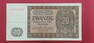 NIEMCY 20 MAREK 1948, NRD/DDR !!! Sześć cyfr !!!