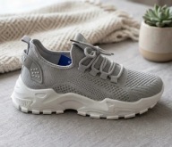 Lekkie adidasy na platformie / szare buty sportowe / r. 38 / NOWE