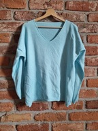 niebieski oversizowy sweterek