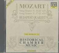 Mozart, Budapest Quartet String Quartet Op. 13 / Klavier Quintet Op. 57 CD