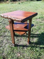 VINTAGE STOLIK STOLICZEK KAWOWY RZEŻBIONY DREWNIANY