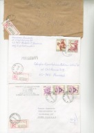 "R"Ostrowiec Św.7,Myszków 1,Zator-trzy koperty polecone