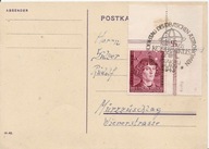 GENERALNE GUBERNATORSTWO -stempel nr 31 na karcie,znaczek z marginesami