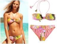 H&M strój kąpielowy bikini paski komplet kostium bandeau 34/36