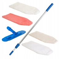 Kompletny zestaw podłogowy mop wkład uchwyt kij teleskopowy 165cm Raypath