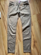 śliczne spodnie edc esprit ze złotym połyskiem r 38