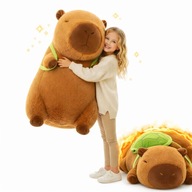 Duża Maskotka Pluszak Poduszka Zabawka Kapibara z żółwiem 100cm Ogromna