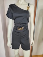 Czarny kombinezon krótki NOWY L (9)