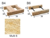 Pustak łupany Combet B4 39x39x8 Multi 6