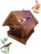 Drewniany karmnik dla ptaków – solidny, ręcznie wykonany