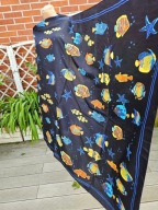 sarong chusta szal pareo plażowe rybki ryby morze morskie 115x155cm
