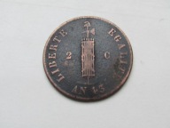 2 CENTYMY, HAITI 1846.