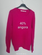 Sweter angora różowy S