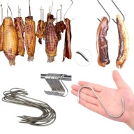 HACZYKI DO WĘDZENIA MIĘSA I WĘDLIN HAKI WĘDZARNICZE 15 SZT STAL NIERDZEWNA