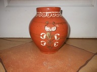ŁADNY STARY CERAMICZNY WAZON KASZUBSKI