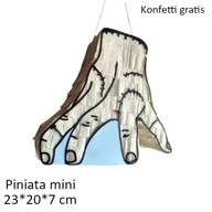 Piniata MINI 23cm (jak torebka) Thing / ręka Rzecz /Addams. Konfetti gratis