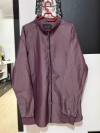 Y Koszula imprezowa Retro Fire łagodny fiolet metaliczny połysk duża 2XL