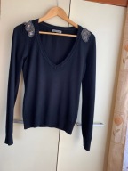 36 34 czarny sweter Bershka ozdobne pagony