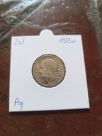 Moneta 2 zł GŁOWA KOBIETY 1933 r.