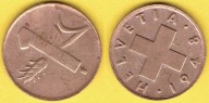 SZWAJCARIA 1 Rappen 1948 r.