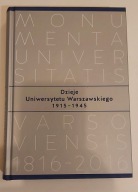 Dzieje Uniwersytetu Warszawskiego 1915 1945 praca zbiorowa