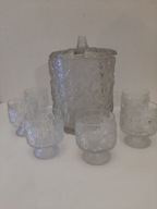 Goebel Feuerland SZKLANA BOLA WAZA DO PONCZU KOMPOTU WZÓR KORA 6SZTU SZKLAN