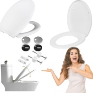 DESKA SEDESOWA WC WOLNOOPADAJĄCA UNIWERSALNA KOŁO ROCA BIAŁY POLIPROPYLEN