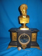 PROMOCJA--[@qc]Brąz Złocony Zegar Palacowy Rzymianin Ok1870r