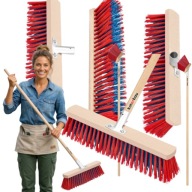 MIOTŁA RĘCZNA ULICÓWKA SZCZOTKA DŁUGA DO OGRODU DREWNIANY TRZON PCV 400MM