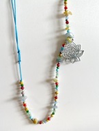 Naszyjnik regulowany Handmade Kwiat Lotosu Lotos