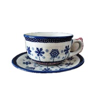 FILIŻANKA ZE SPODKIEM 330 ML CERAMIKA BOLESŁAWIEC PS25 UNIKAT