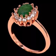 PERŚCIONEK Z NATURALNYM SZMARAGDEM