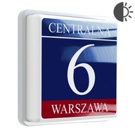 Modny numer domu LED PODŚWIETLANY tabliczka na dom czujnikiem zmierzchu N