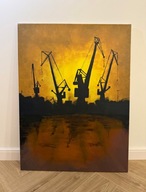 Obraz „Gdańskie Żurawie” – sztuka z sercem dla WOŚP