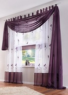 8165 FIRANY WOAL HAFT wzór kwiaty TAŚMA KOMPLET 2 szt. 140 X 240