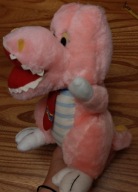 Różowy dinozaur z krawatem Nowy