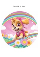 CUKROWY OPŁATEK NA TORT PSI PATROL + Okrąg koło DEKORACJA URODZINY MASA