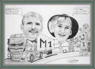 Karykatura na prezent ze zdjęcia na rocznicę ślubu